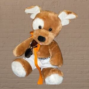 Build A Bear Boxer Dog 16" Plush Tongue Out Sunglasses Underwear Shorts BAB Gift